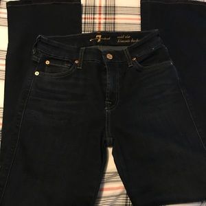 7 For All Mankind boot cut mid rise jeans.